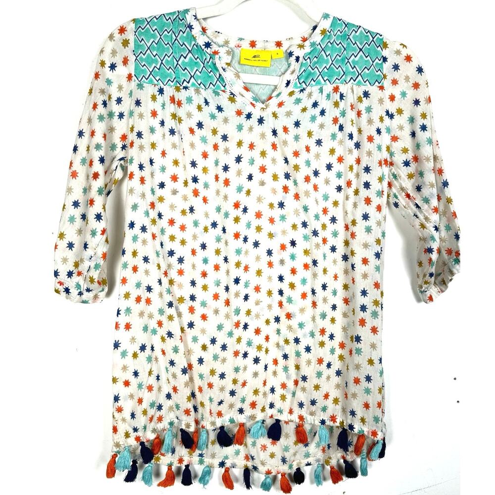 Roberta Roller Rabbit Rainbow Confetti Blouse Old Money Luxury Vacation Resort 8